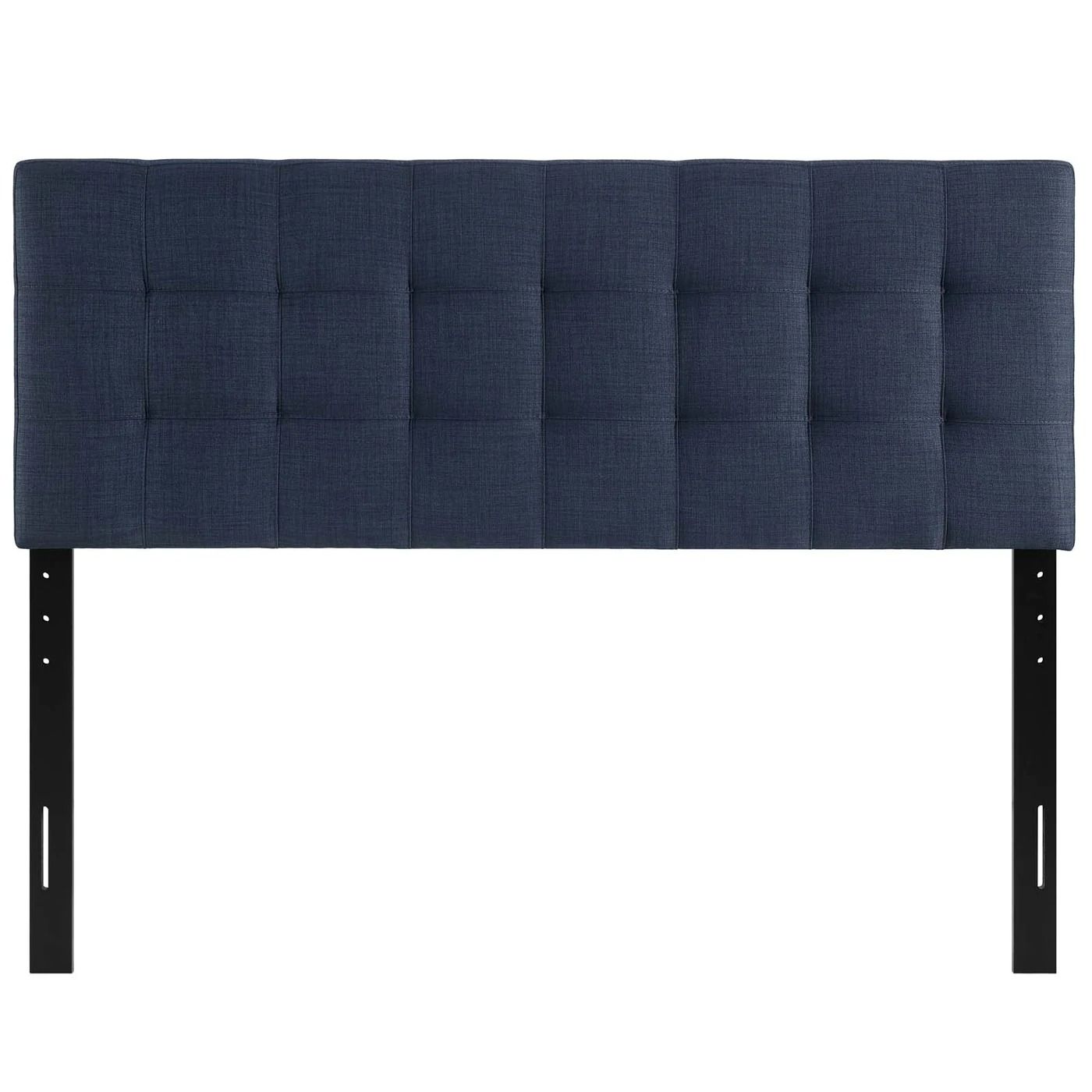 Lily Upholstered Fabric Queen Headboard in Navy thumbnail 3