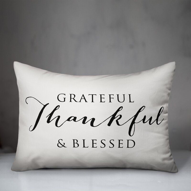 Cogdill Grateful Thankful Blessed Lumbar Pillow With Insert-20"x14" thumbnail 2