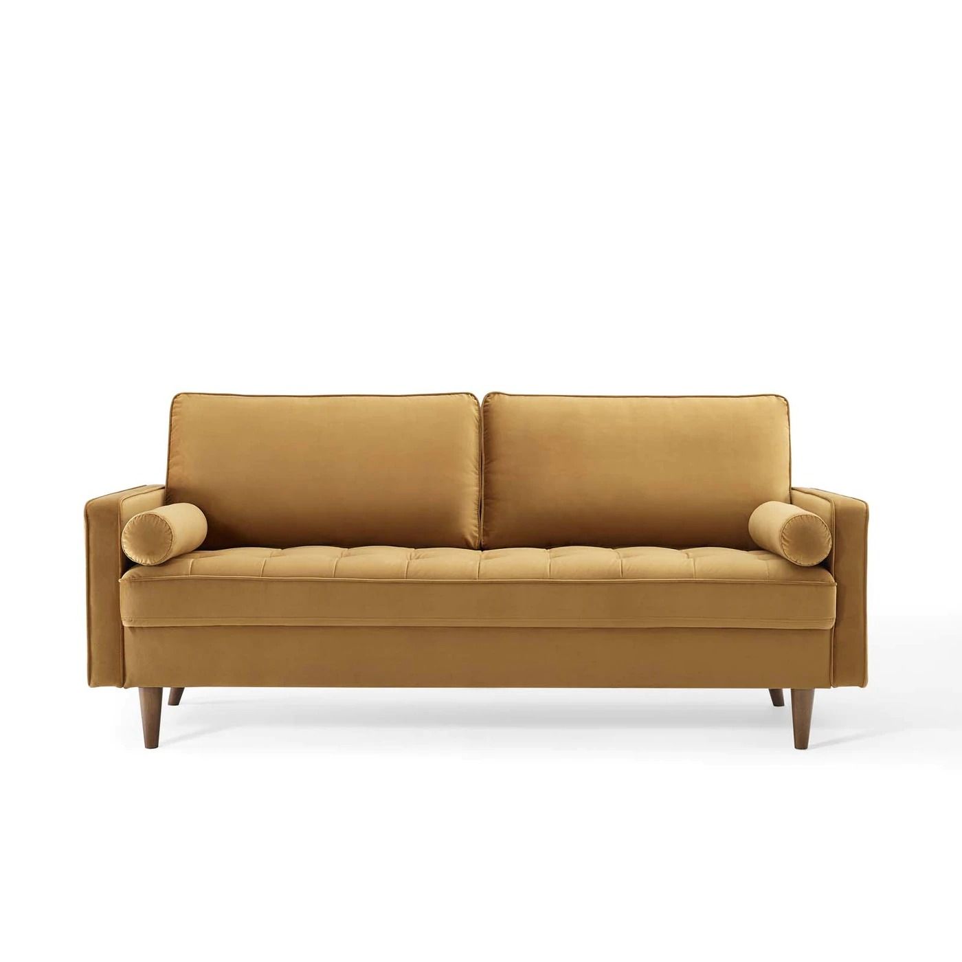 Alvour Performance Velvet Sofa - Cognac thumbnail 3