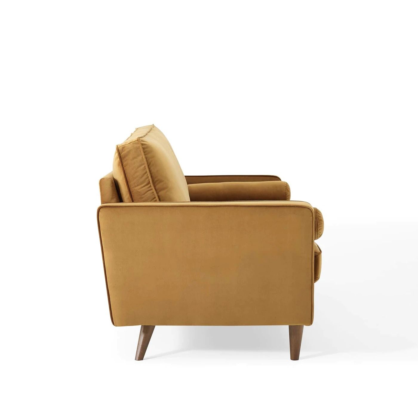 Alvour Performance Velvet Sofa - Cognac thumbnail 4