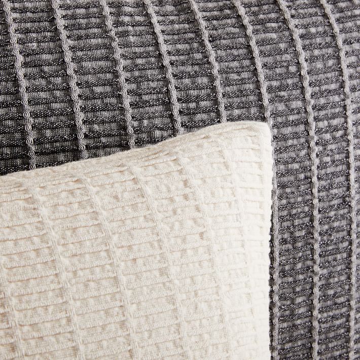 Ladder Stripe Pillow Cover midnight no insert thumbnail 3