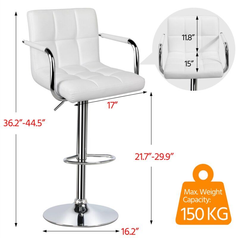 Leith Adjustable Swivel Bar Stool thumbnail 3