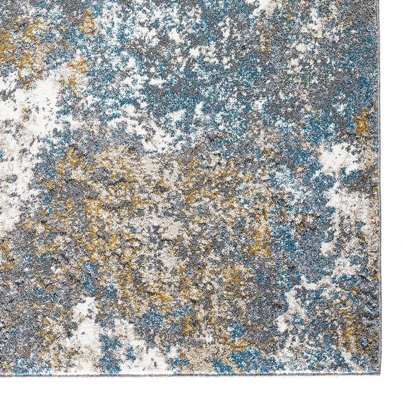 Omie Abstract Turquoise Area Rug-7'6"x10'5" thumbnail 2