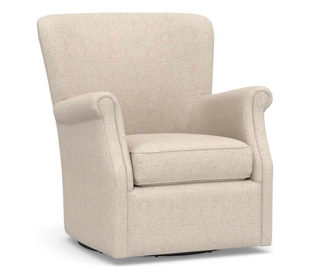 Minna Upholstered Swivel Armchair thumbnail 4