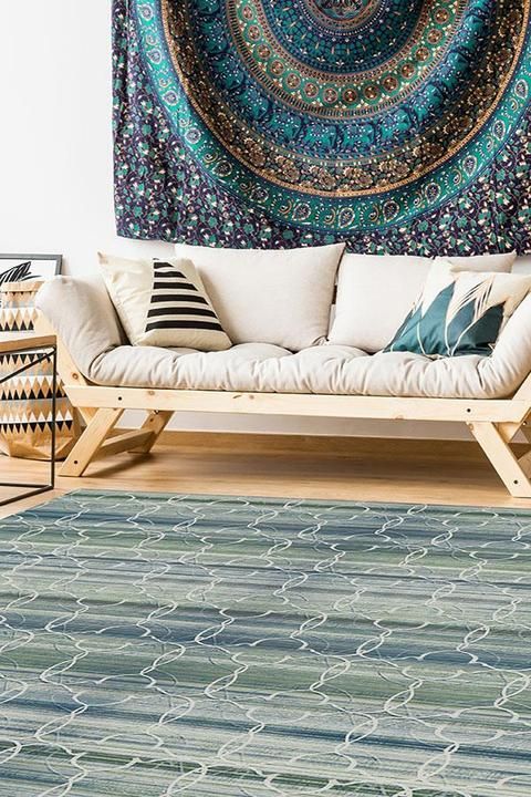 Casablanca Blue Green Rug-9'x12' thumbnail 3