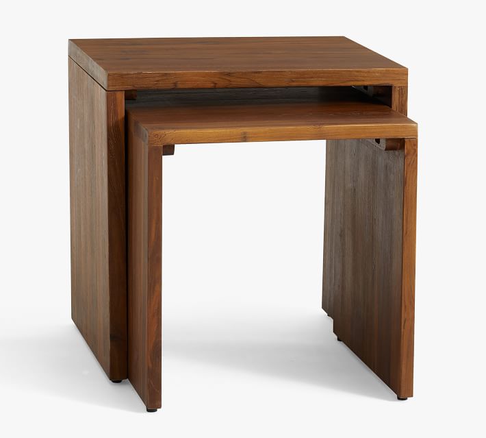 Menlo Reclaimed Teak Nesting End Tables thumbnail 2