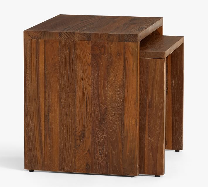 Menlo Reclaimed Teak Nesting End Tables thumbnail 4