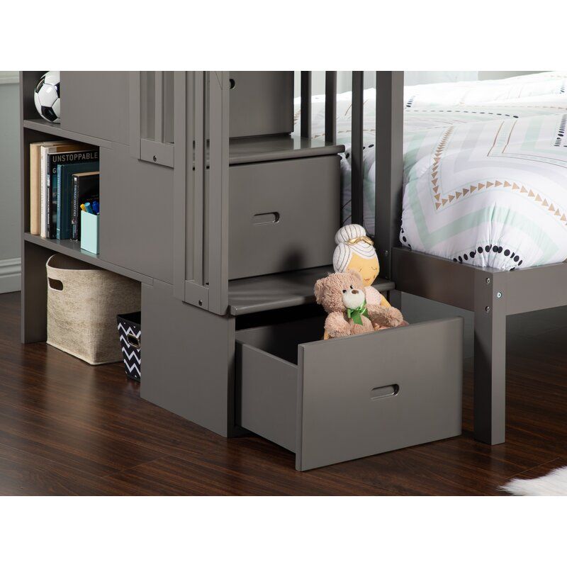 Salem Staircase Twin Over Twin Bunk Bed with Trundle thumbnail 3