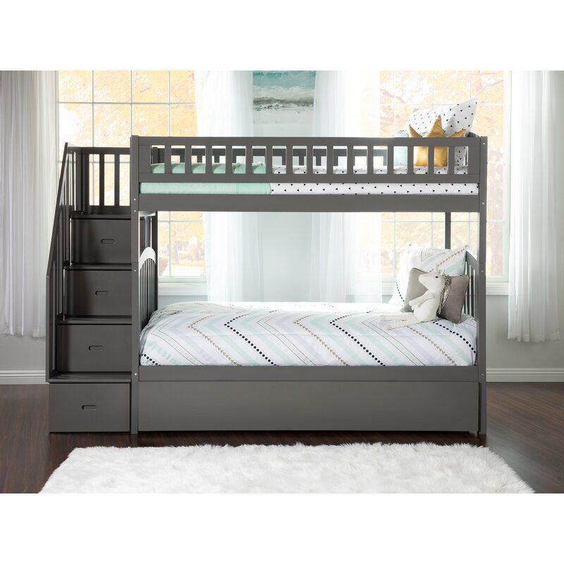 Salem Staircase Twin Over Twin Bunk Bed with Trundle thumbnail 5