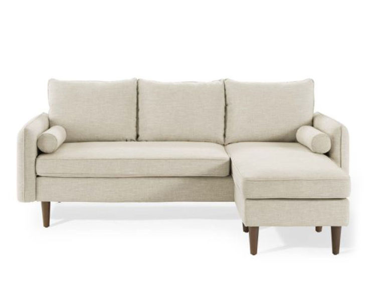 Evie Right Facing Sectional Sofa - Beige thumbnail 3