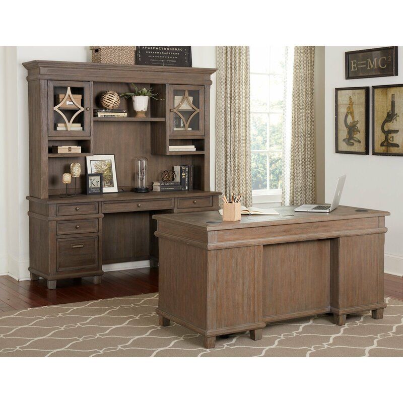 Fraga Solid Wood Credenza Desk thumbnail 7