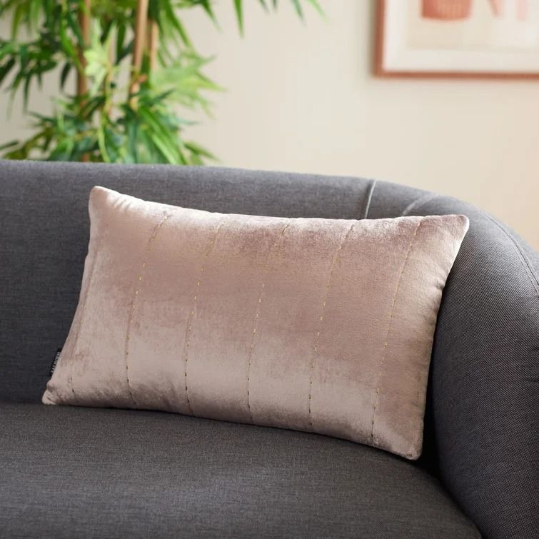 Rectangular Pillow Cover and Insert Safavieh Color: Blush thumbnail 2