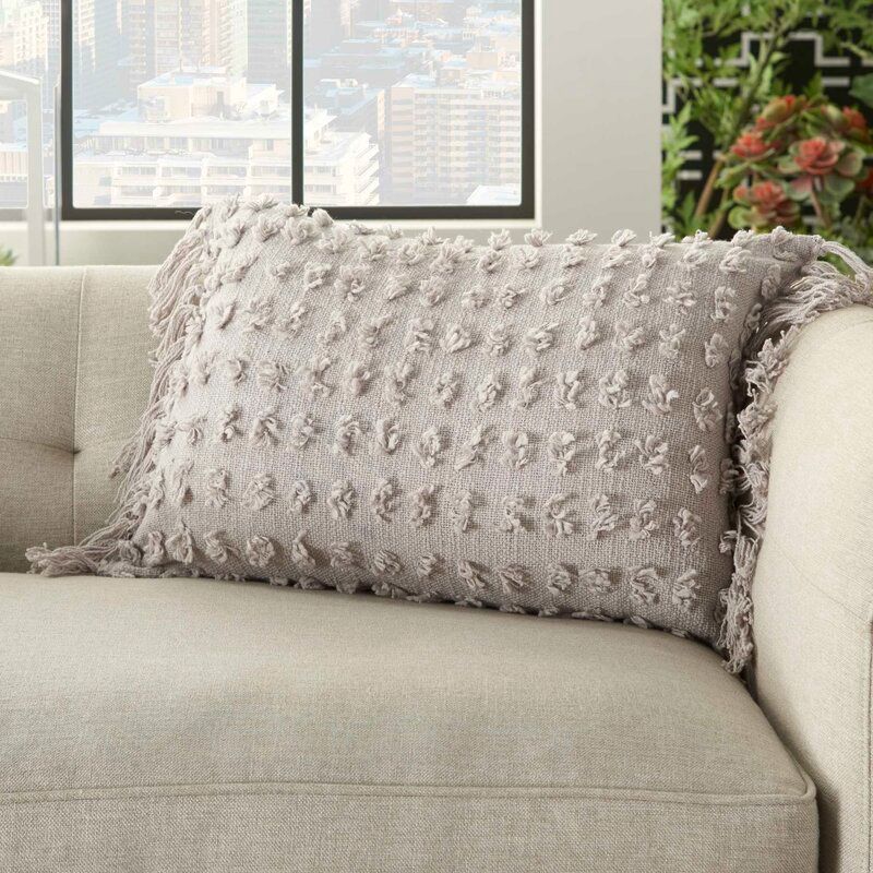 Coraline Textured Cotton Lumbar Pillow thumbnail 2