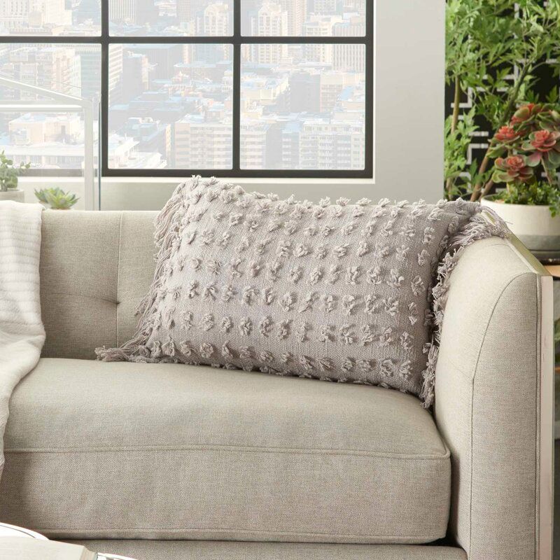 Coraline Textured Cotton Lumbar Pillow thumbnail 3
