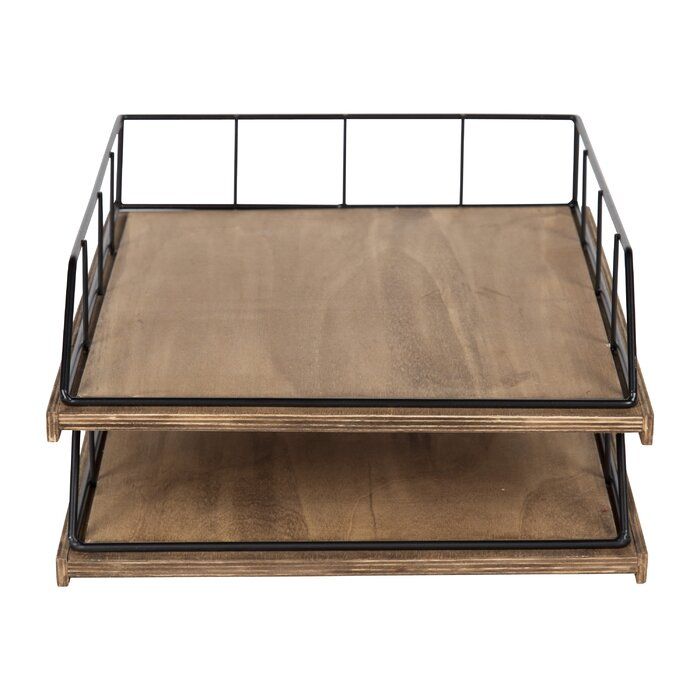 Mccaslin Wood And Metal File Organizer thumbnail 2