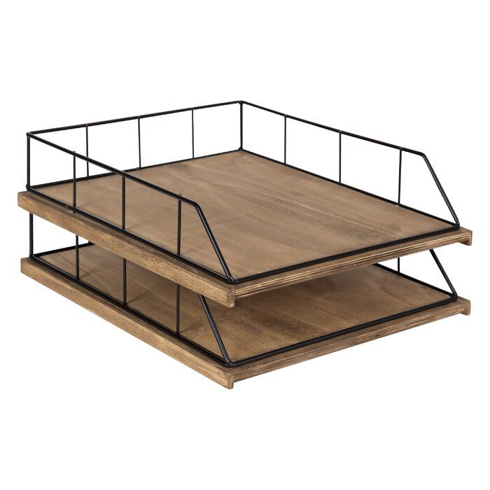 Mccaslin Wood And Metal File Organizer thumbnail 4