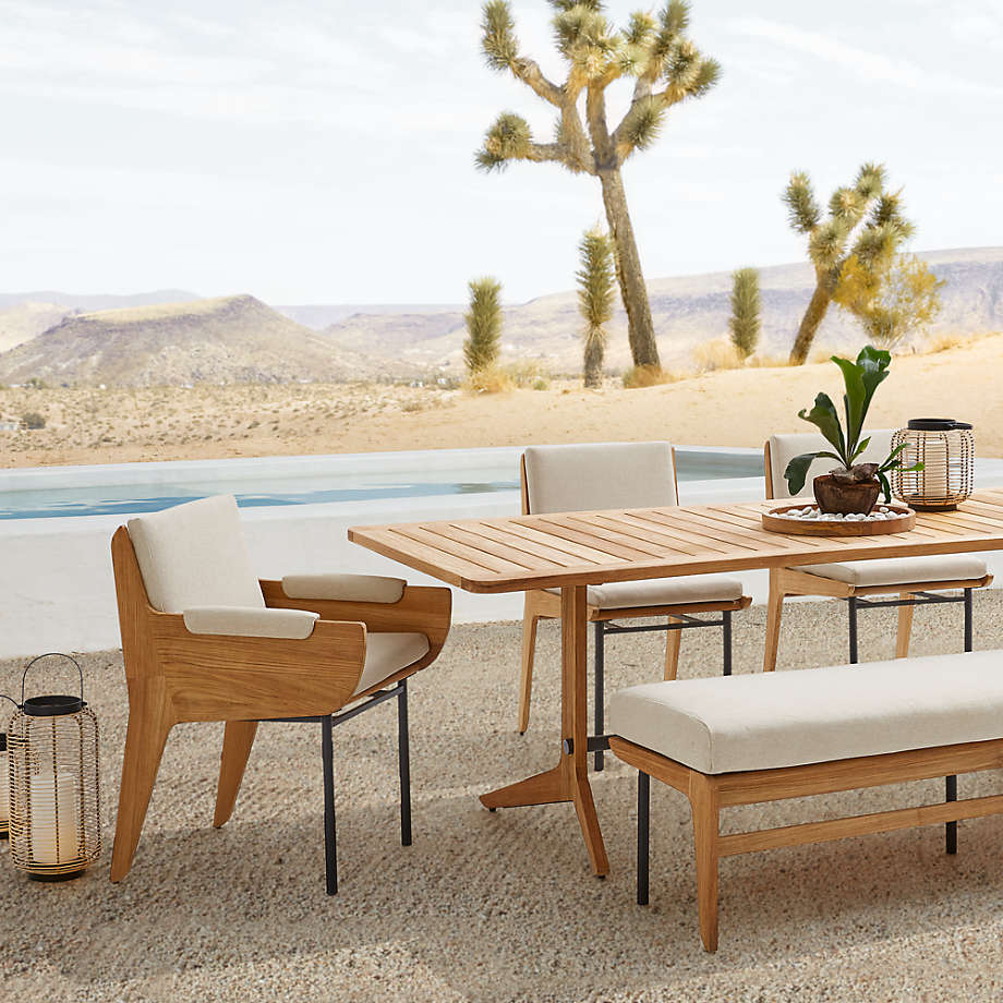 Kinney Teak Outdoor Dining Table thumbnail 2