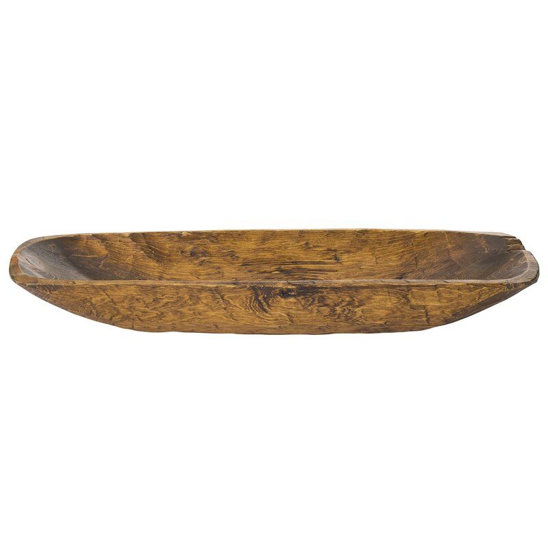 Bellicent Wood Oval Rustic Decorative Bowl thumbnail 2