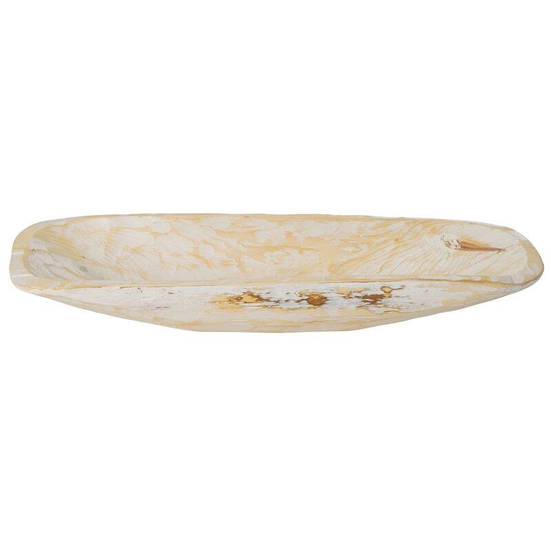 Bellicent Wood Oval Rustic Decorative Bowl thumbnail 2