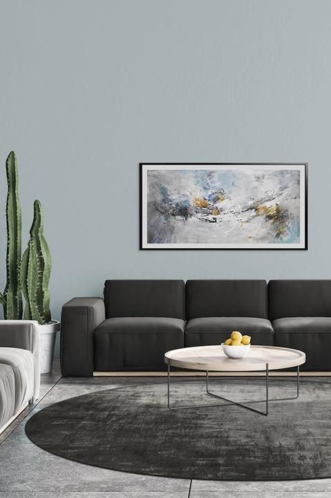 Impasto Greyscale Rug-8' Diameter thumbnail 2