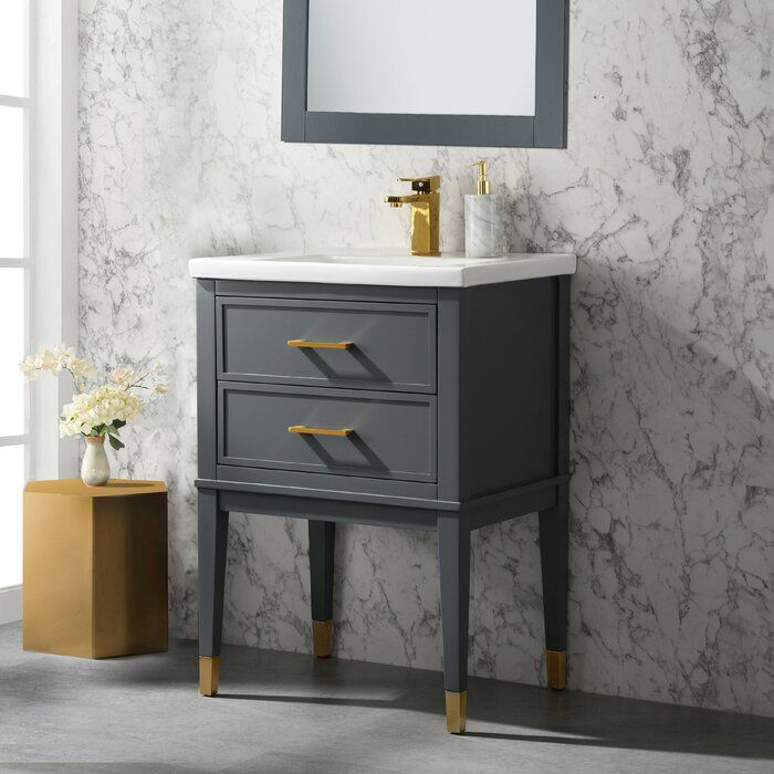 Deon Single Bathroom Vanity Set thumbnail 3
