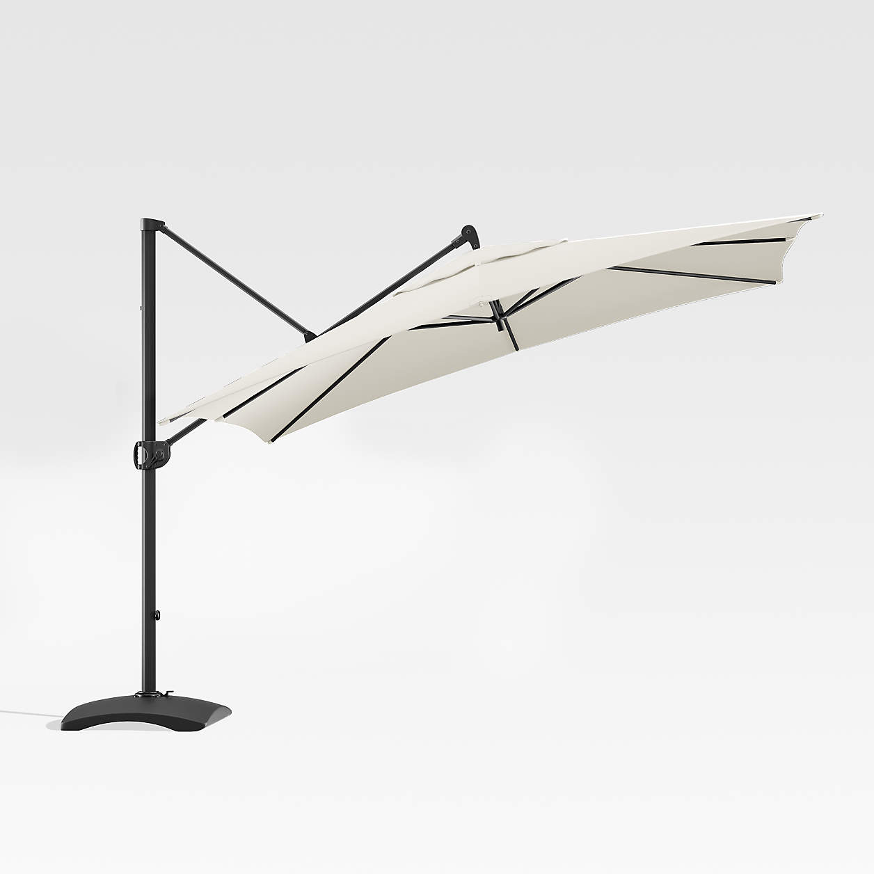 Sunbrella White Sand Square Cantilever Umbrella thumbnail 3