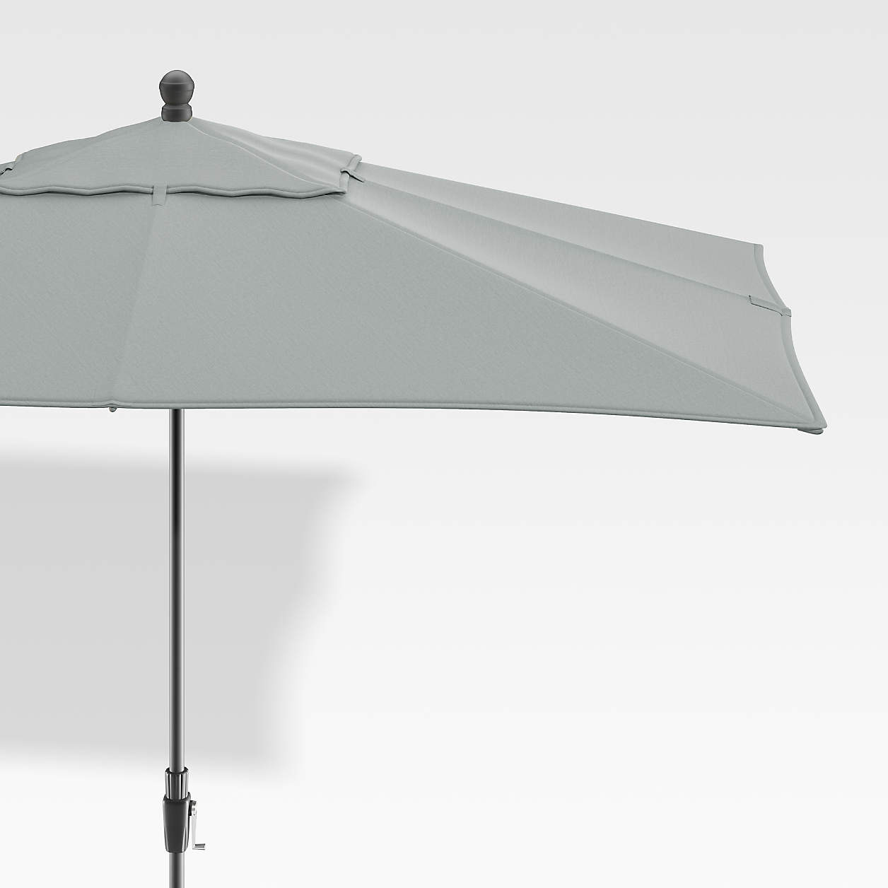 Grey Mist Rectangular Umbrella Canopy with Black Frame thumbnail 2