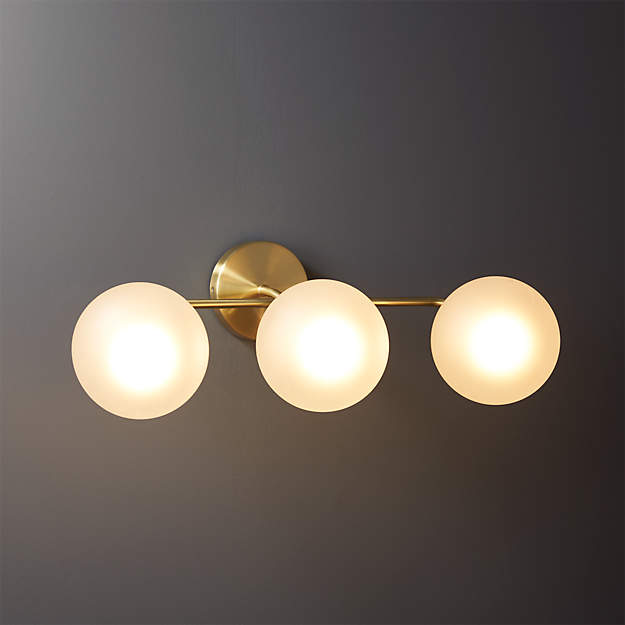VEGA 3 BULB BRASS WALL SCONCE thumbnail 2