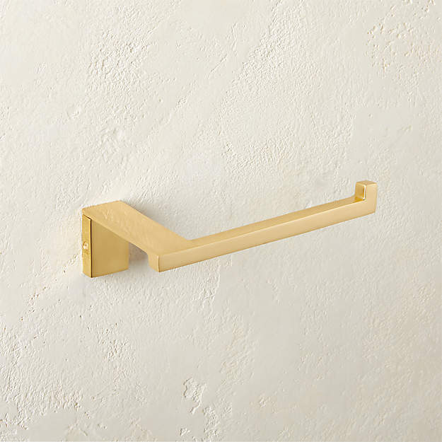 PLATE TOILET PAPER HOLDER POLISHED BRASS thumbnail 2