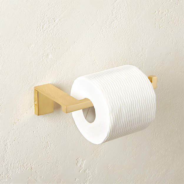 PLATE TOILET PAPER HOLDER POLISHED BRASS thumbnail 3