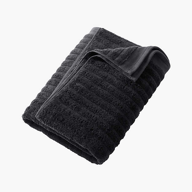 CHANNEL BLACK COTTON BATH TOWEL thumbnail 2
