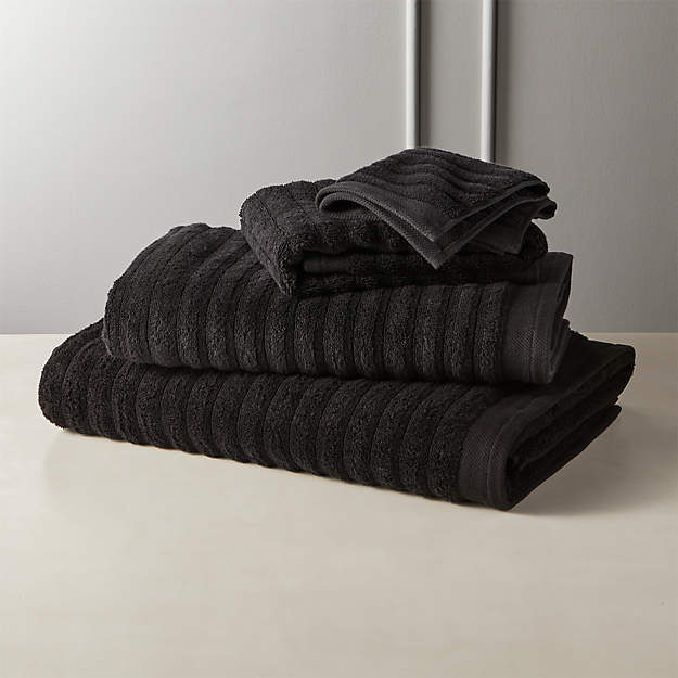 CHANNEL BLACK COTTON BATH TOWEL thumbnail 3