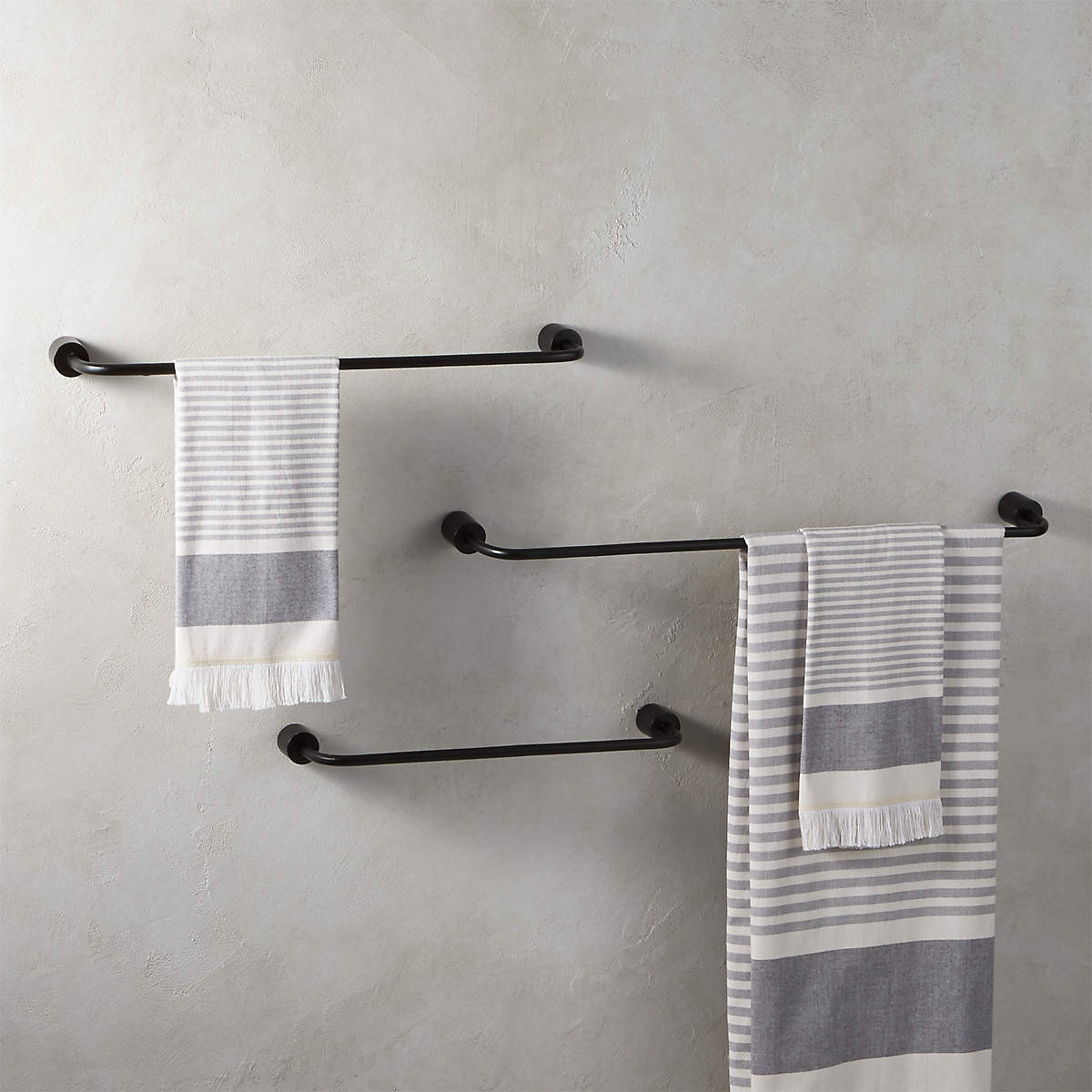 ROUGH CAST BLACK TOWEL BAR thumbnail 7