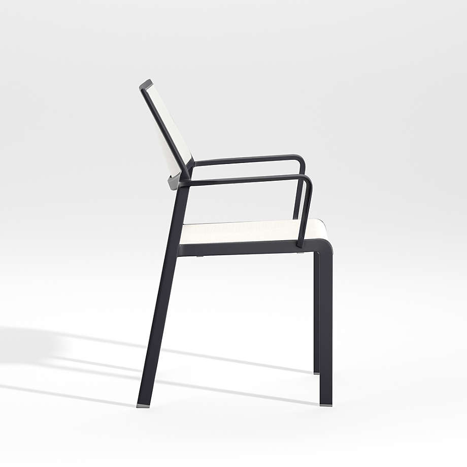 Lanai White Mesh Square Dining Chair thumbnail 3