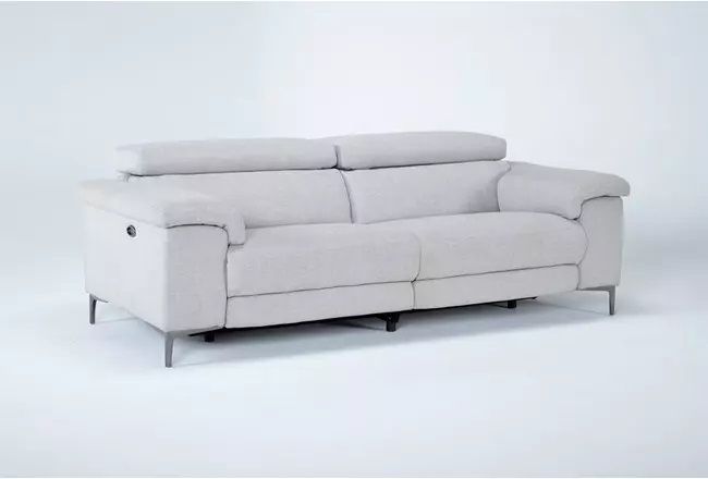 Talin Linen Power Reclining Sofa With Usb thumbnail 2