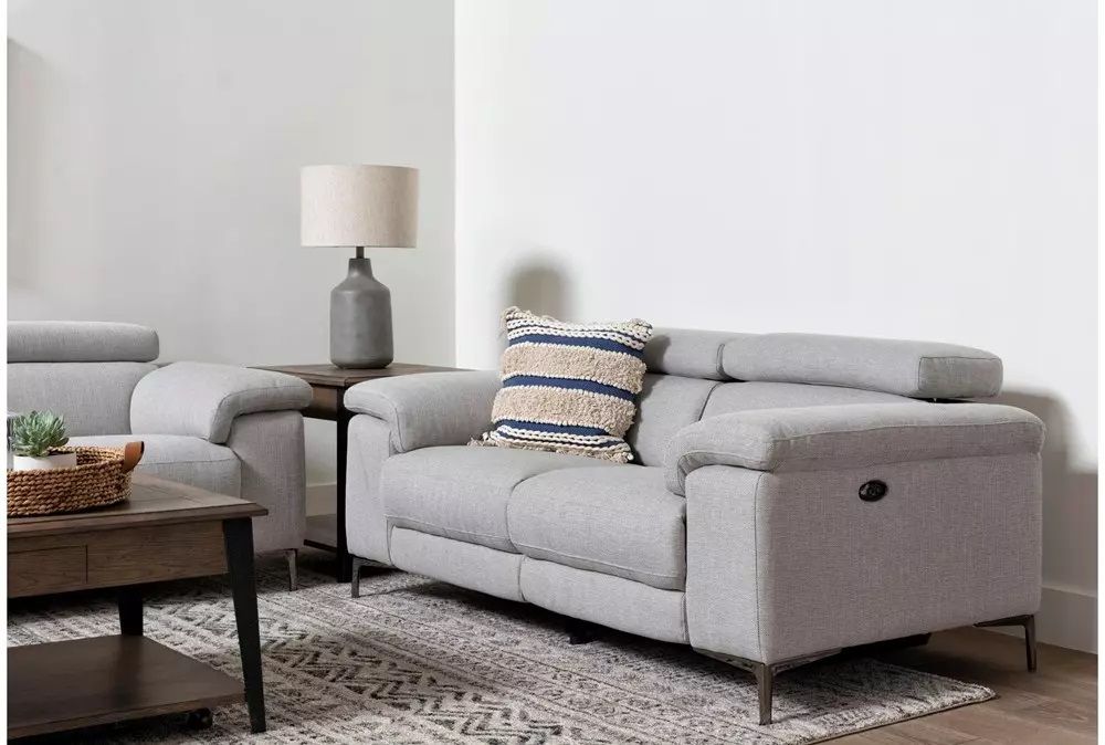 Talin Linen Power Reclining Sofa With Usb thumbnail 4