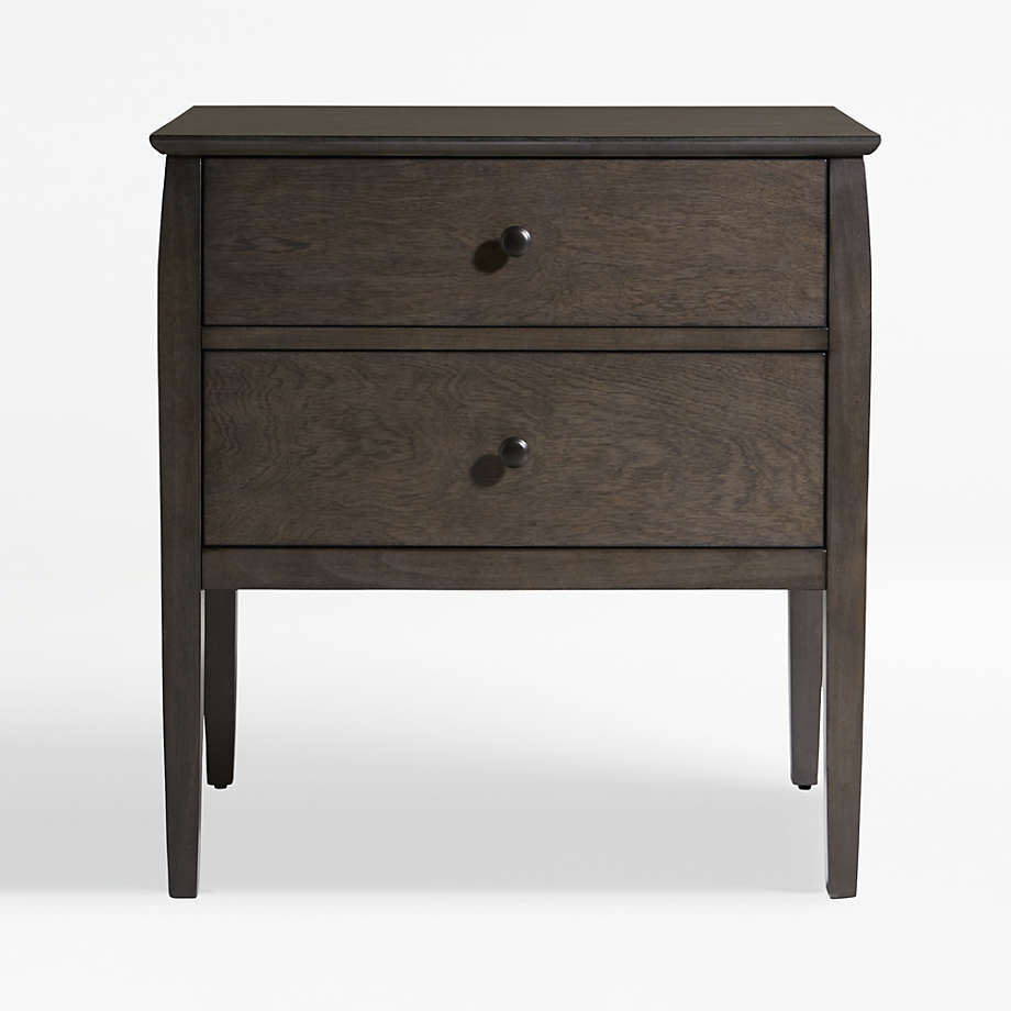 Mason Shadow Two Drawer Grey Nightstand thumbnail 2