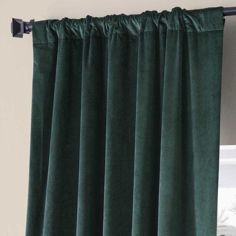 Juda Velvet Solid Max Blackout Thermal Rod Pocket Single Curtain Panel thumbnail 3