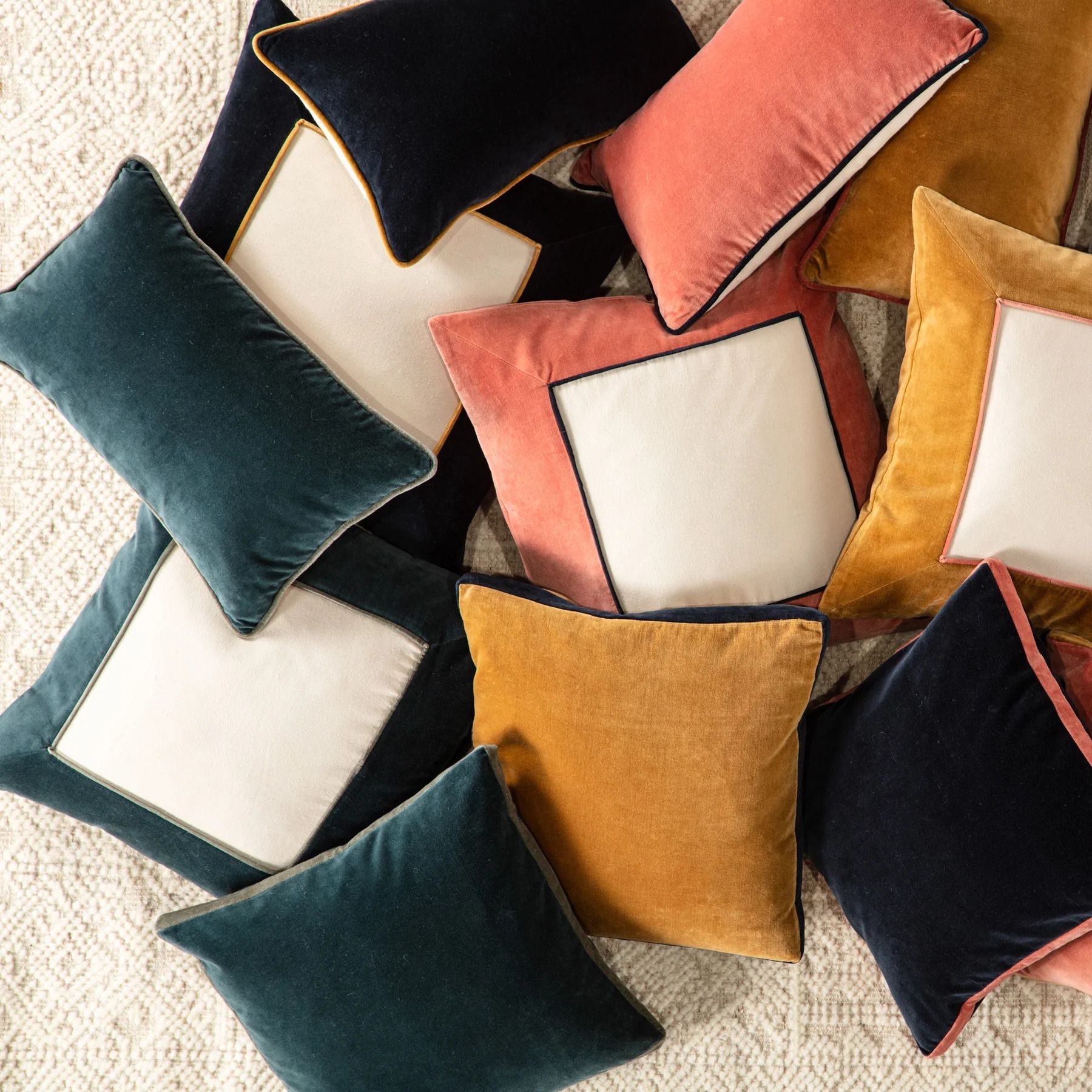 Lyla Solid Teal Grey Pillow With Insert-21"x13" thumbnail 2