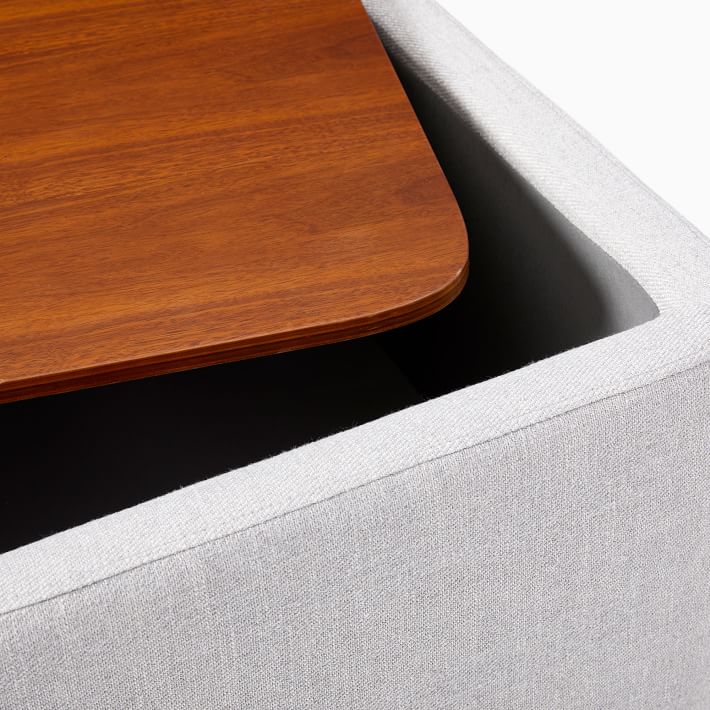 Upholstered Square Storage Ottoman thumbnail 3