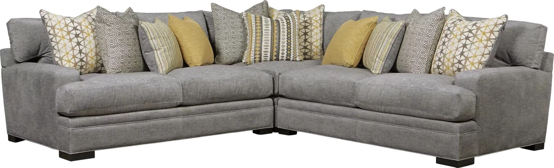 Cindy Crawford Home Palm Springs Gray 3 Pc Sectional thumbnail 2
