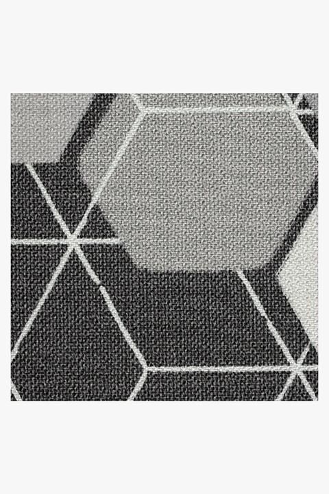 Outdoor Honeycomb Black Rug-5'x7' thumbnail 3
