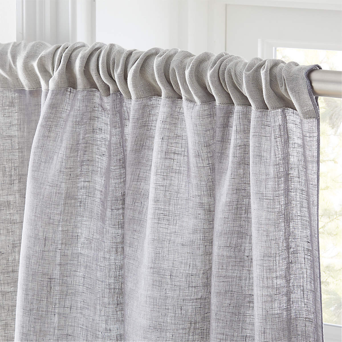 DOS DARK GREY AND LIGHT GREY TWO TONE CURTAIN PANEL thumbnail 2