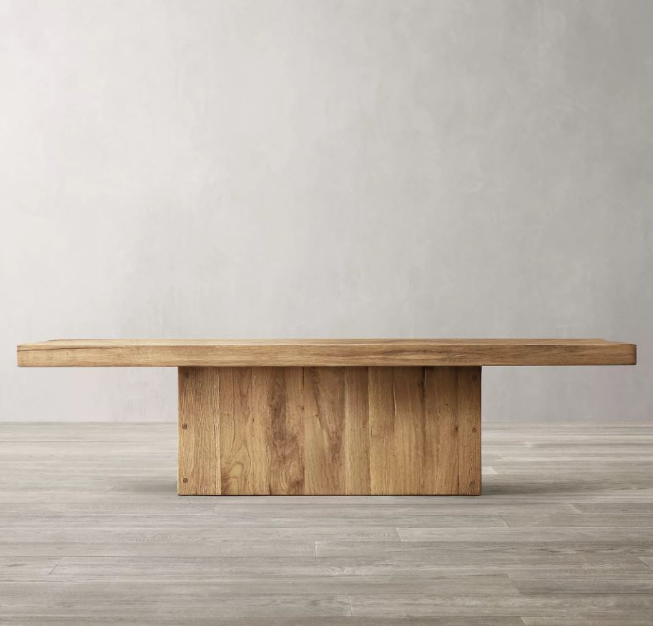 RECLAIMED RUSSIAN OAK PLINTH COFFEE TABLE thumbnail 2