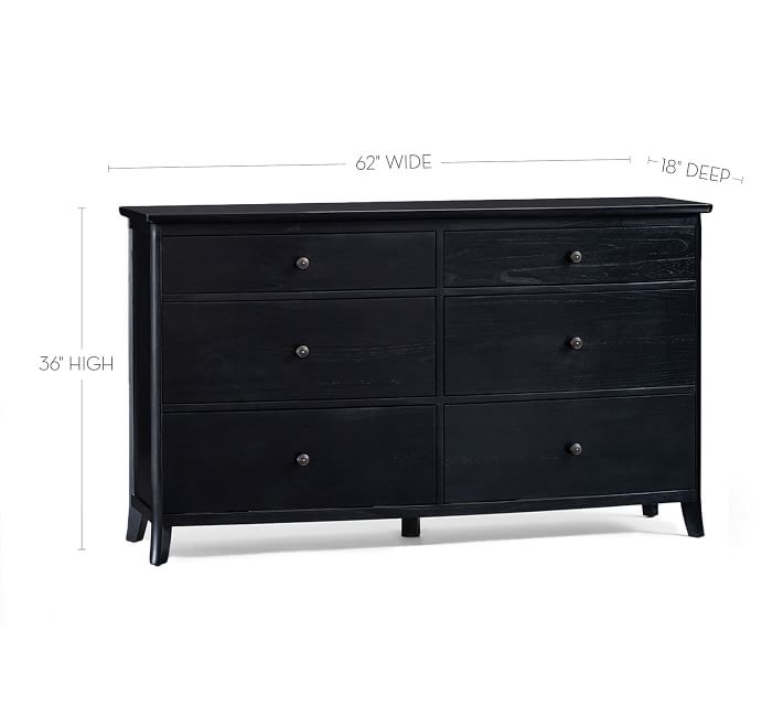 Chloe 6-Drawer Wide Dresser thumbnail 3