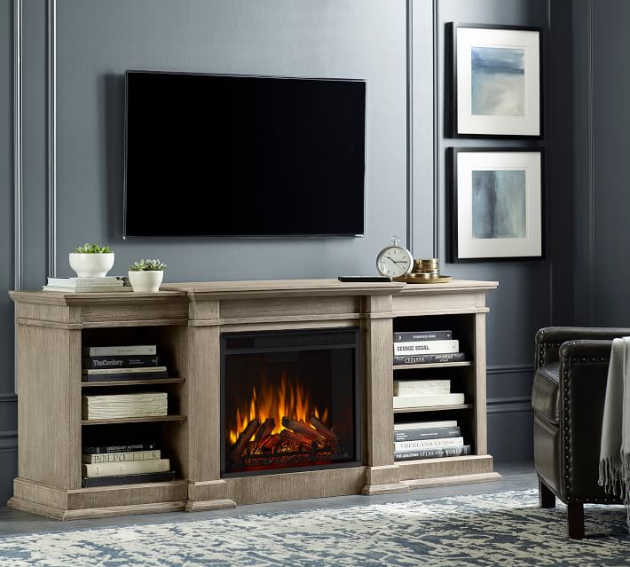 Lorraine Electric Fireplace Media Cabinet thumbnail 4