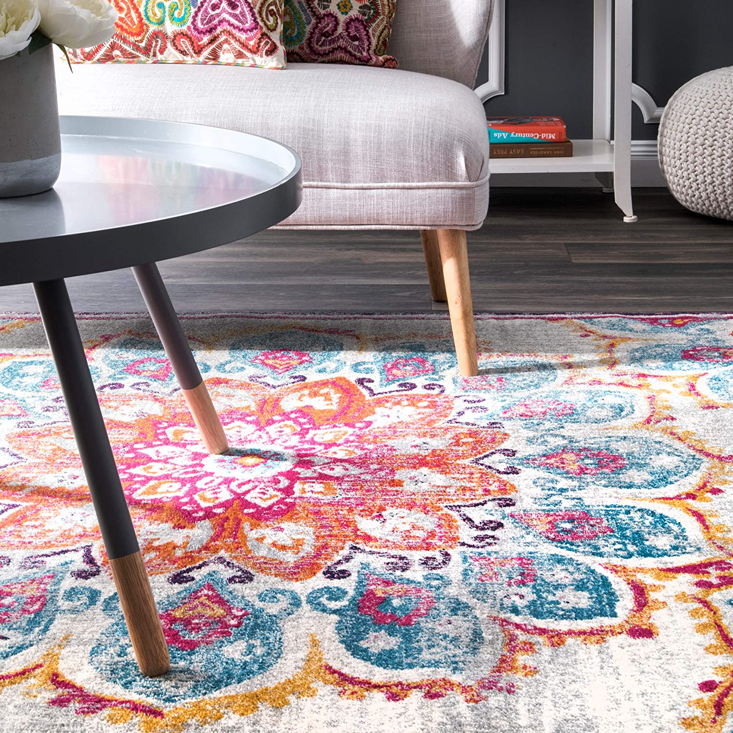 NuLoom Kiyoko Vintage Floral Area Rug-5'x7'.5" thumbnail 2