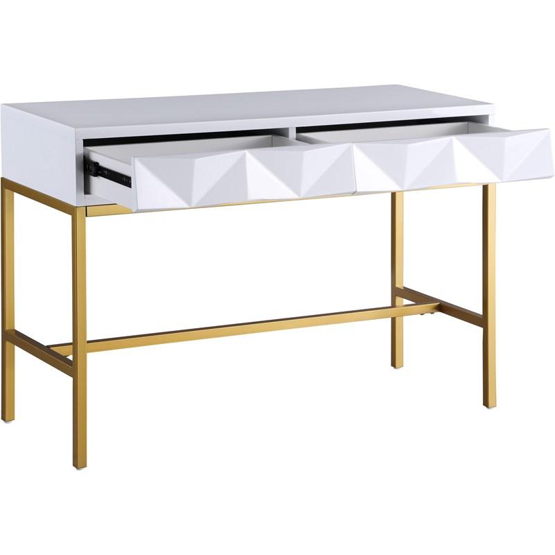 Pandora 426 Console Table White Laquer with Gold thumbnail 3