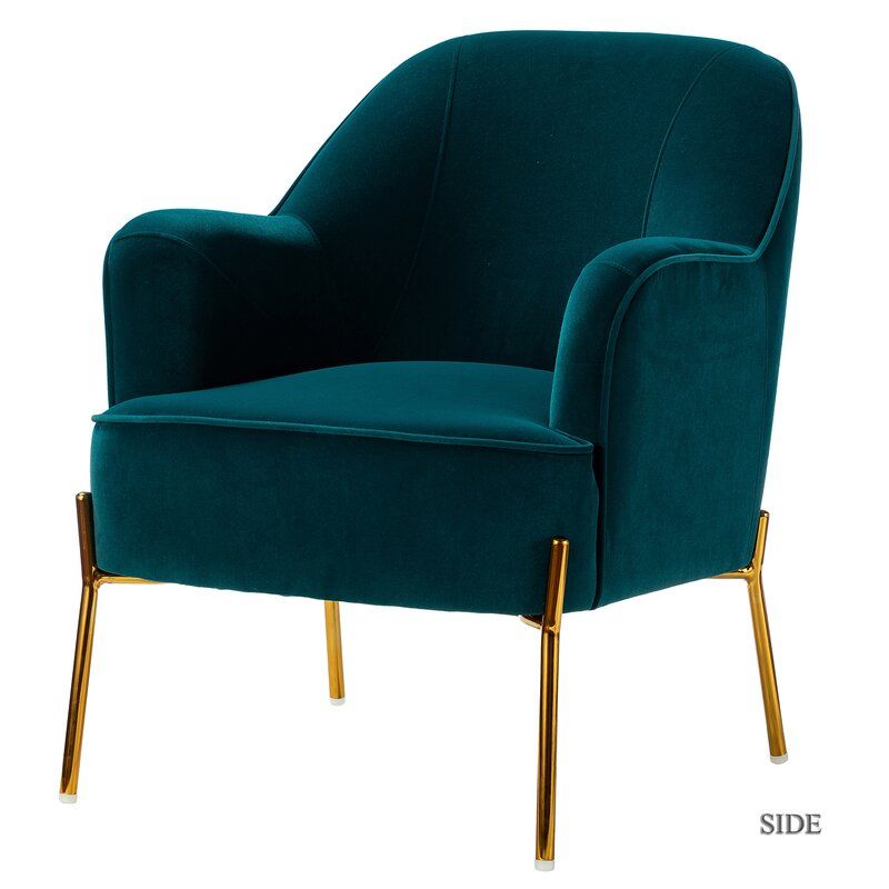 Erastus Velvet Armchair thumbnail 7