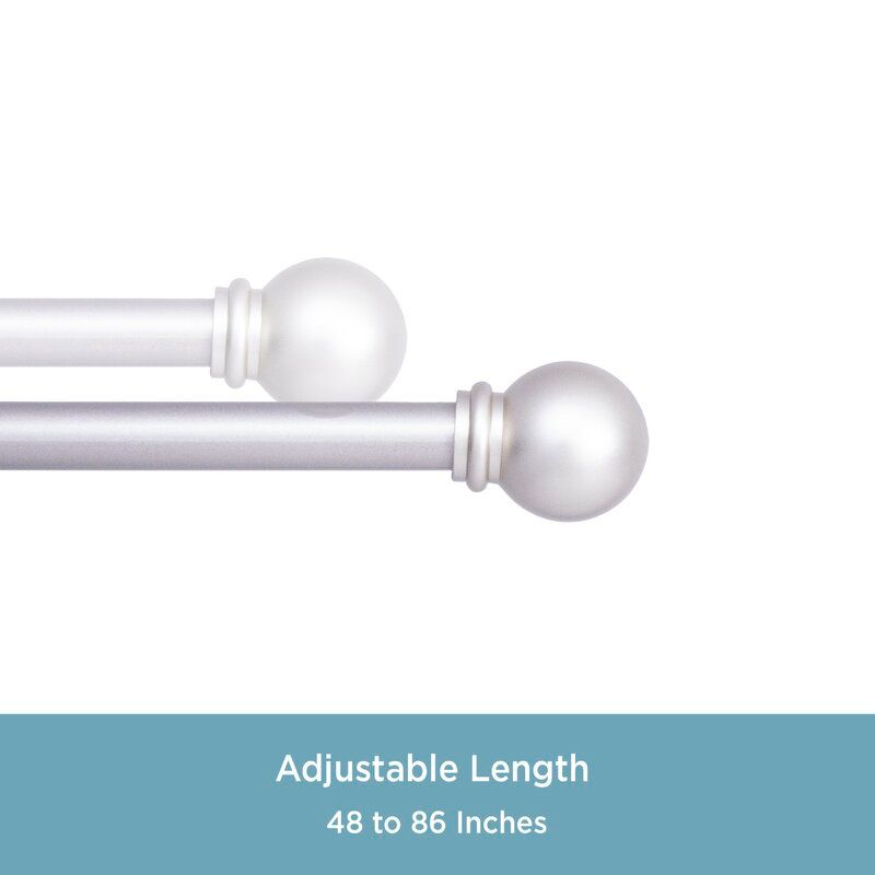 Alleman Adjustable Single Curtain Rod 28''-48'' thumbnail 2